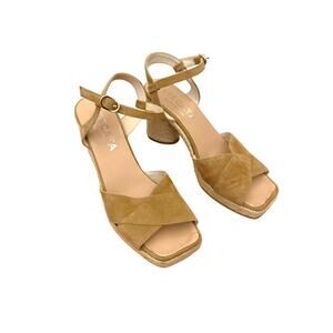 Viscata Barcelona Block Heel Espadrille Sandals Sz 40